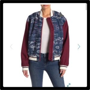 ❤️ Free People We The Free Varsity Dreams Bomber M